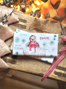 The Personalised Christmas Robin Chocolate Bar