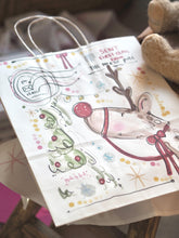 Load image into Gallery viewer, First Class Reindeer Large Paper Gift Bag
