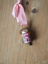 Load image into Gallery viewer, Hand Painted Dinky Brass Bell ‘Pink Home’
