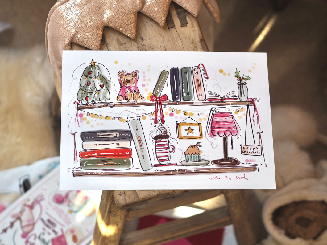 Christmas Cosy Bookshelf Design