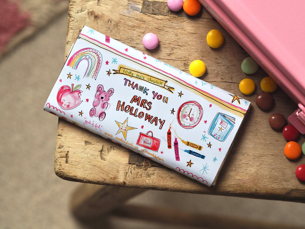 Personalised Teacher 100g Chocolate Bar