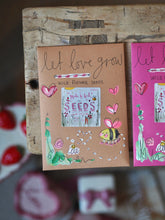 Load image into Gallery viewer, ‘Love’ Wild Flowers Hand Painted Seed Envelope
