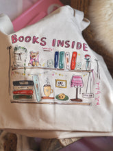 Load image into Gallery viewer, XL ‘BOOKS INSIDE’ Tote Bag
