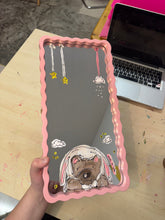 Load image into Gallery viewer, The Daily Mirror 4 (Large Wavy Pink) “Cosy Bear”
