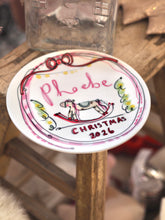 Load image into Gallery viewer, The Ceramic Personalised Rocking Horse Plate
