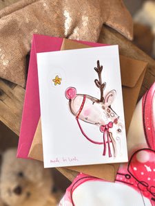 Pink Reindeer Design