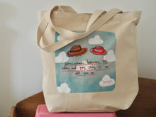 Load image into Gallery viewer, ‘Clouds &amp; Hats’ Tote Bag
