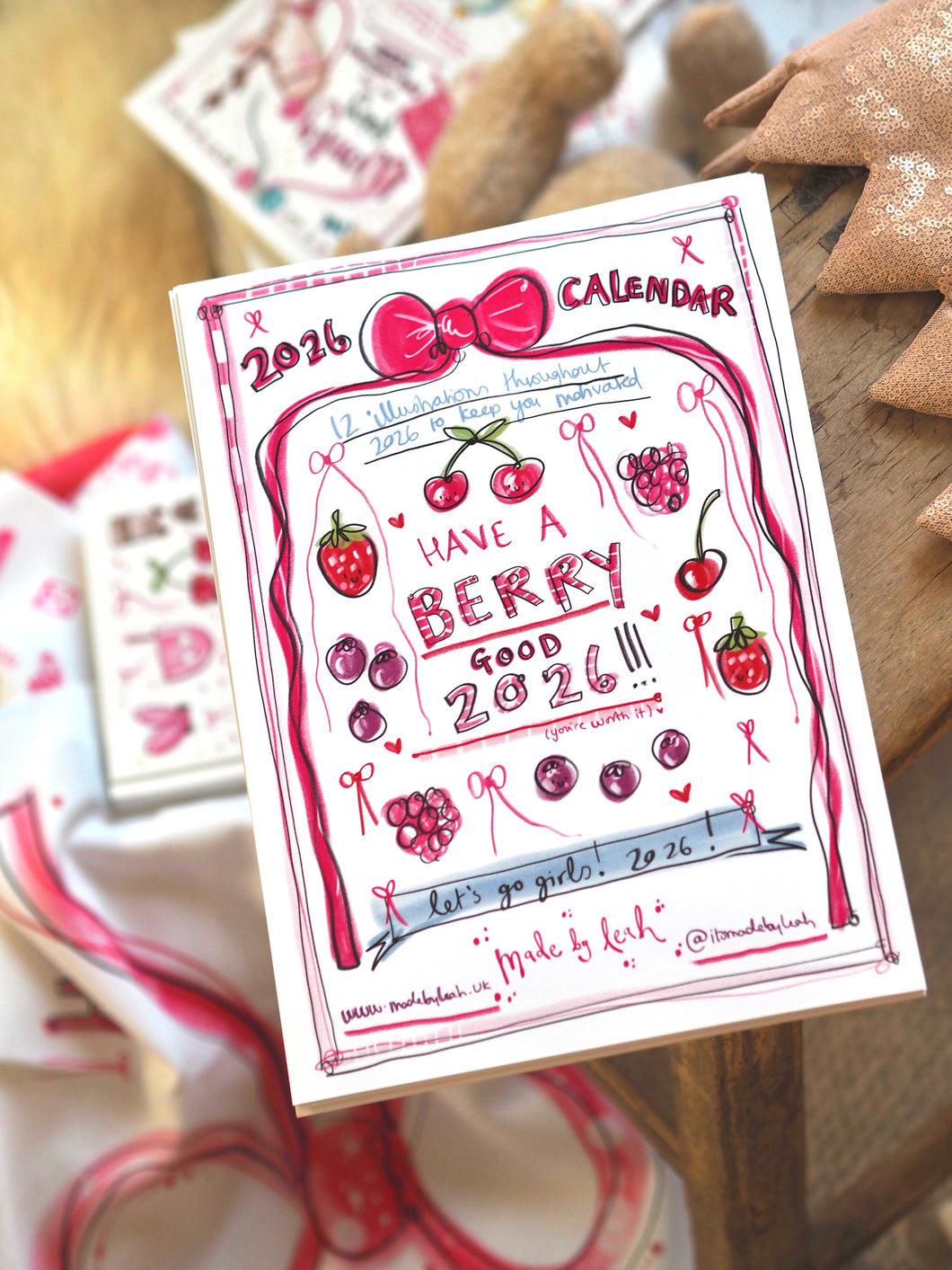 2026 A4 Quotes & Made by Leah Doodles Calendar