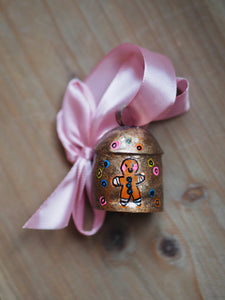Hand Painted Brass Bell 13 ‘Gingerbread Man’