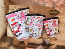 Load image into Gallery viewer, ‘The Pink Christmas Doodles’ Coffee Cosy Sleeve
