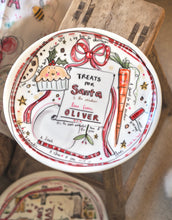 Load image into Gallery viewer, Personalised XL Luxury Christmas Ceramic Plate For Santa
