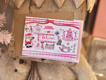 Load image into Gallery viewer, The ‘Believe’ Pink Jumble Design
