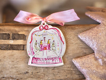 Load image into Gallery viewer, Wooden Hanging Ornament, Christmas Snow Globe
