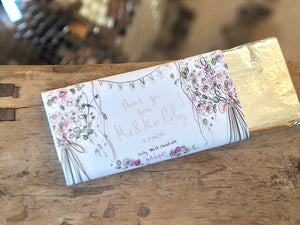 Personalised Wedding Favour/Gift Milk Chocolate Bar