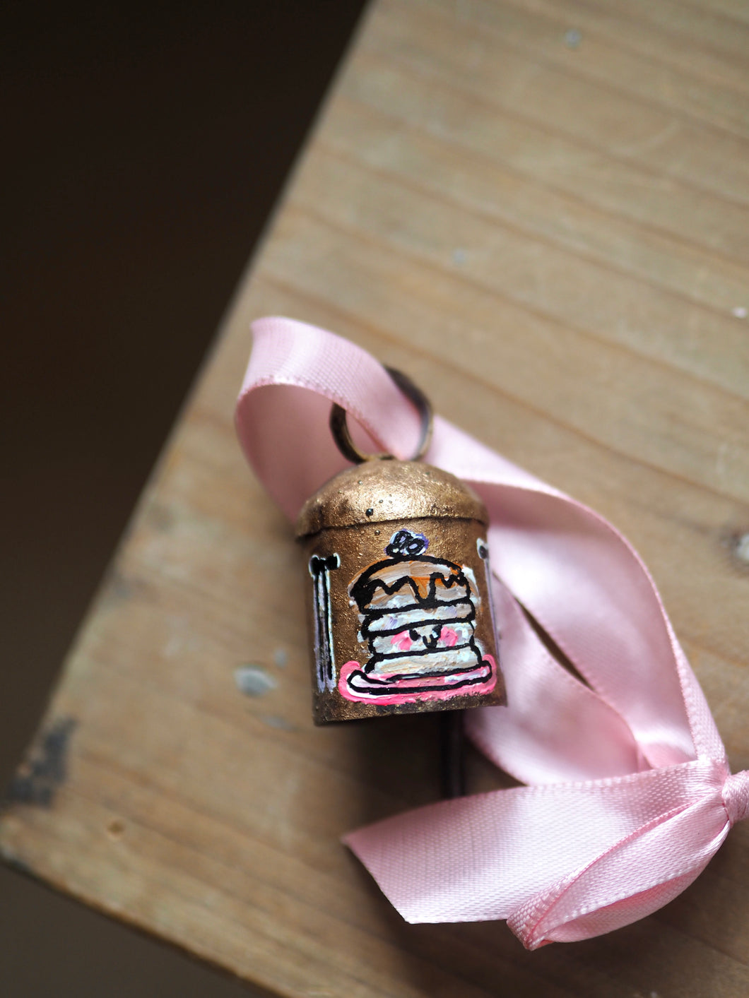 Hand Painted Dinky Brass Bell ‘Pancake’