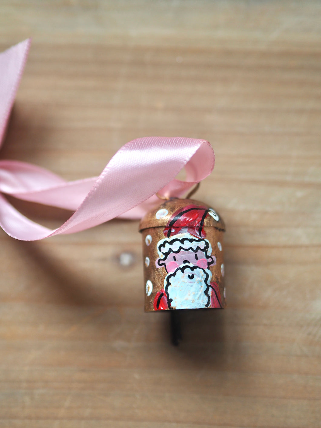 Hand Painted Dinky Brass Bell ‘Santa’