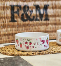Load image into Gallery viewer, The Personalised Berries Dog Bowl
