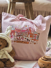 Load image into Gallery viewer, Luxury Vintage Washed Pink Tote ‘The Cutie Autumn Village’
