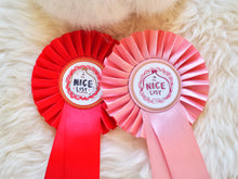 Load image into Gallery viewer, The Personalised ‘On The Nice List’ Luxury Rosette, Pink
