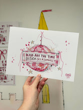 Load image into Gallery viewer, ‘Kiss All The Time, Disco Occasionally’ Harry Styles Lyrics Disco Design
