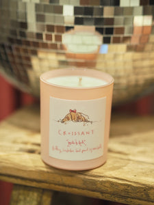 The Pink Croissant Candle