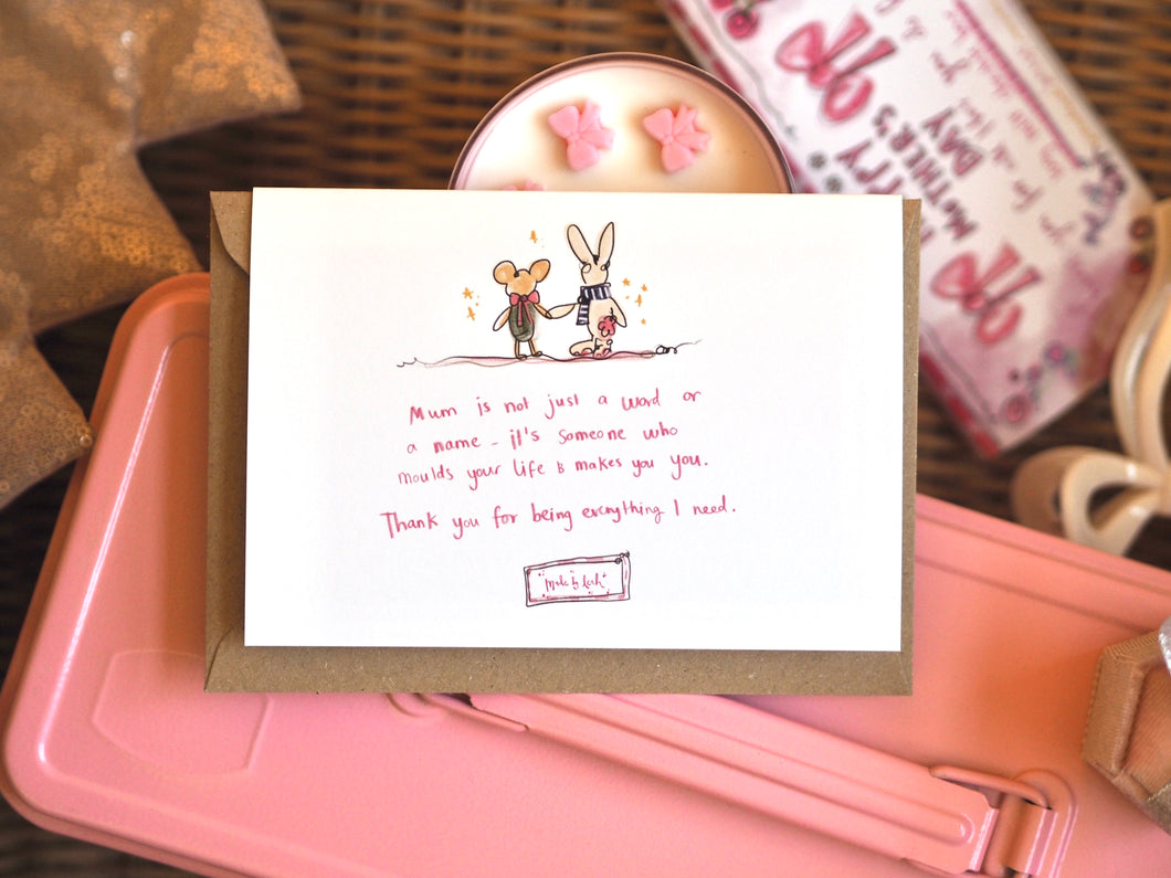 Big & Little Mouse And Rabbit Quote Card