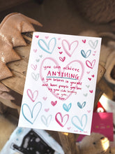 Load image into Gallery viewer, ‘You Can Achieve Anything’ Hearts Design
