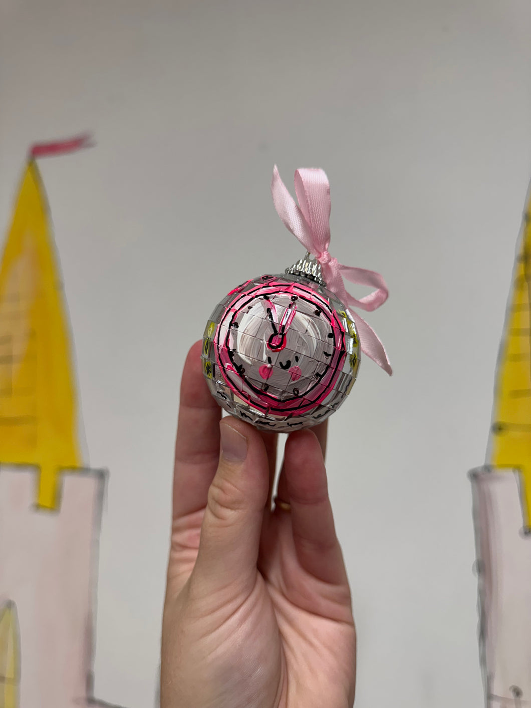 Disco Ball Hanging Bauble 7 ‘little clock’