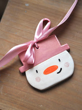 Load image into Gallery viewer, The Handmade Ceramic Hanging Snowman
