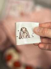 Load image into Gallery viewer, Pair of sew in fabric labels ‘So Very Loved’ x ‘Bunnies’
