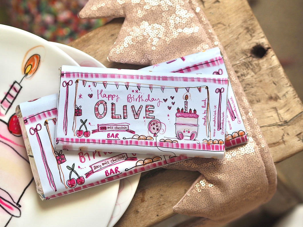 ‘Happy Birthday’ Personalised Milk Chocolate Bar