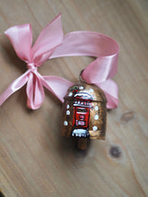 Load image into Gallery viewer, Hand Painted Brass Bell 11 ‘Snowy Postbox’
