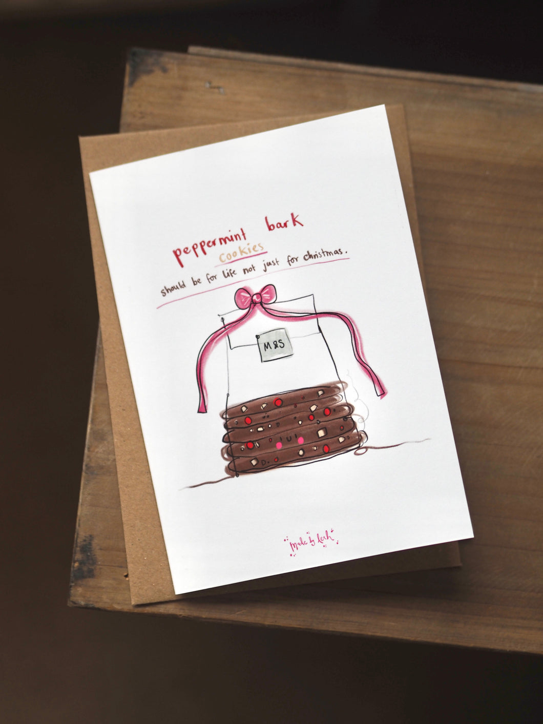 Cookie Card ‘Peppermint Bark’