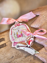 Load image into Gallery viewer, Wooden Hanging Ornament, Christmas Snow Globe
