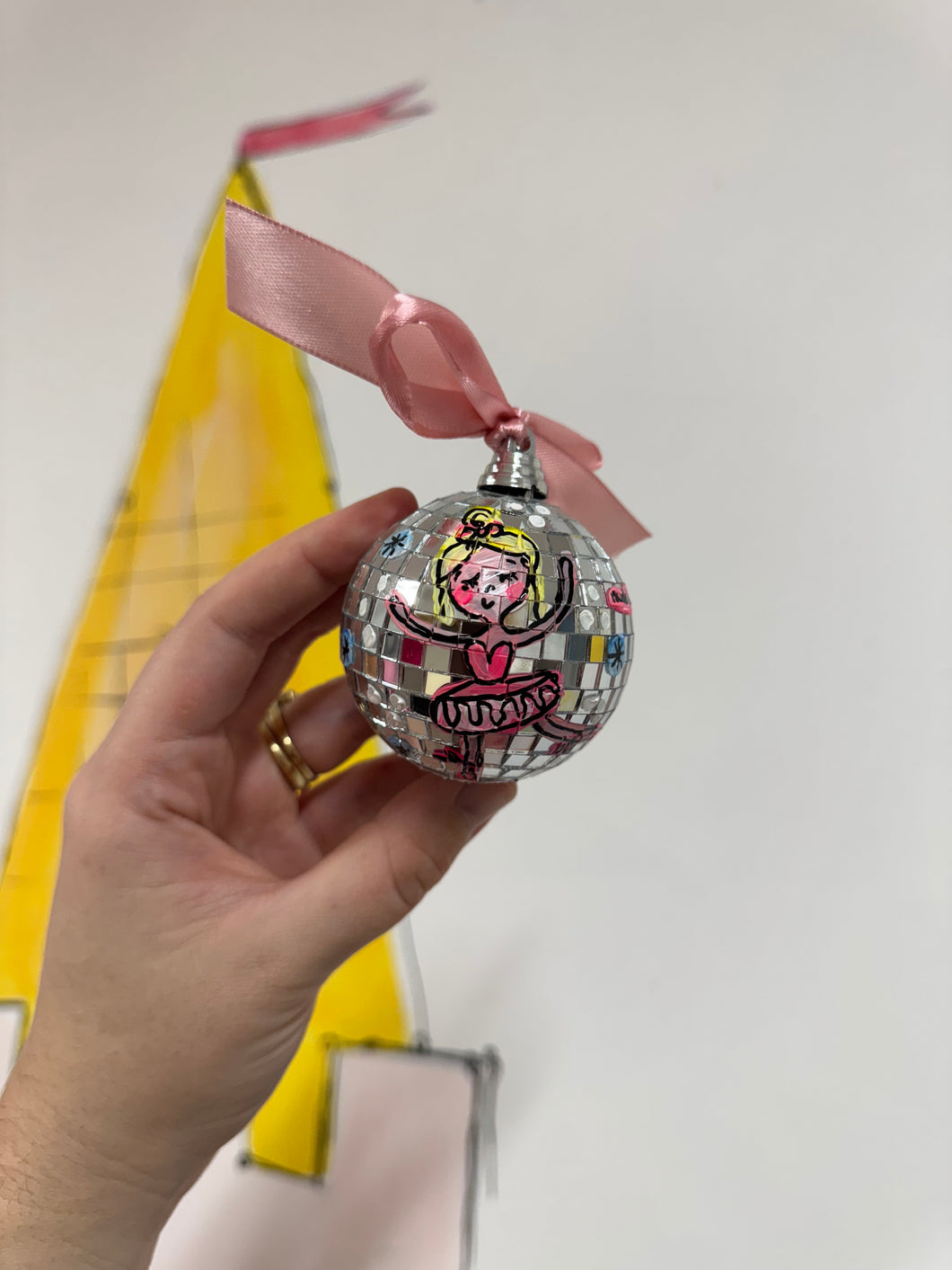 Disco Ball Hanging Bauble ‘Ballerina Girl’