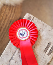 Load image into Gallery viewer, The Personalised ‘On The Nice List’ Luxury Rosette, Red
