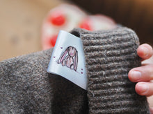 Load image into Gallery viewer, Pair of sew in fabric labels ‘So Very Loved’ x ‘Bunnies’
