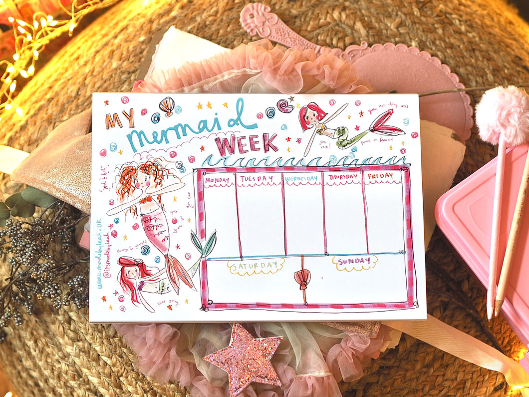 ‘My Mermaid Week’ Weekly Planner Pad