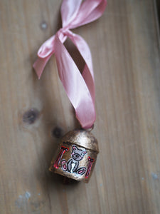 Hand Painted Brass Bell 12 ‘Teddy Bear’
