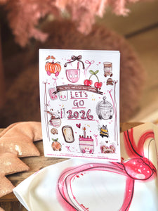 2026 A5 Girly Positive Desk Calendar
