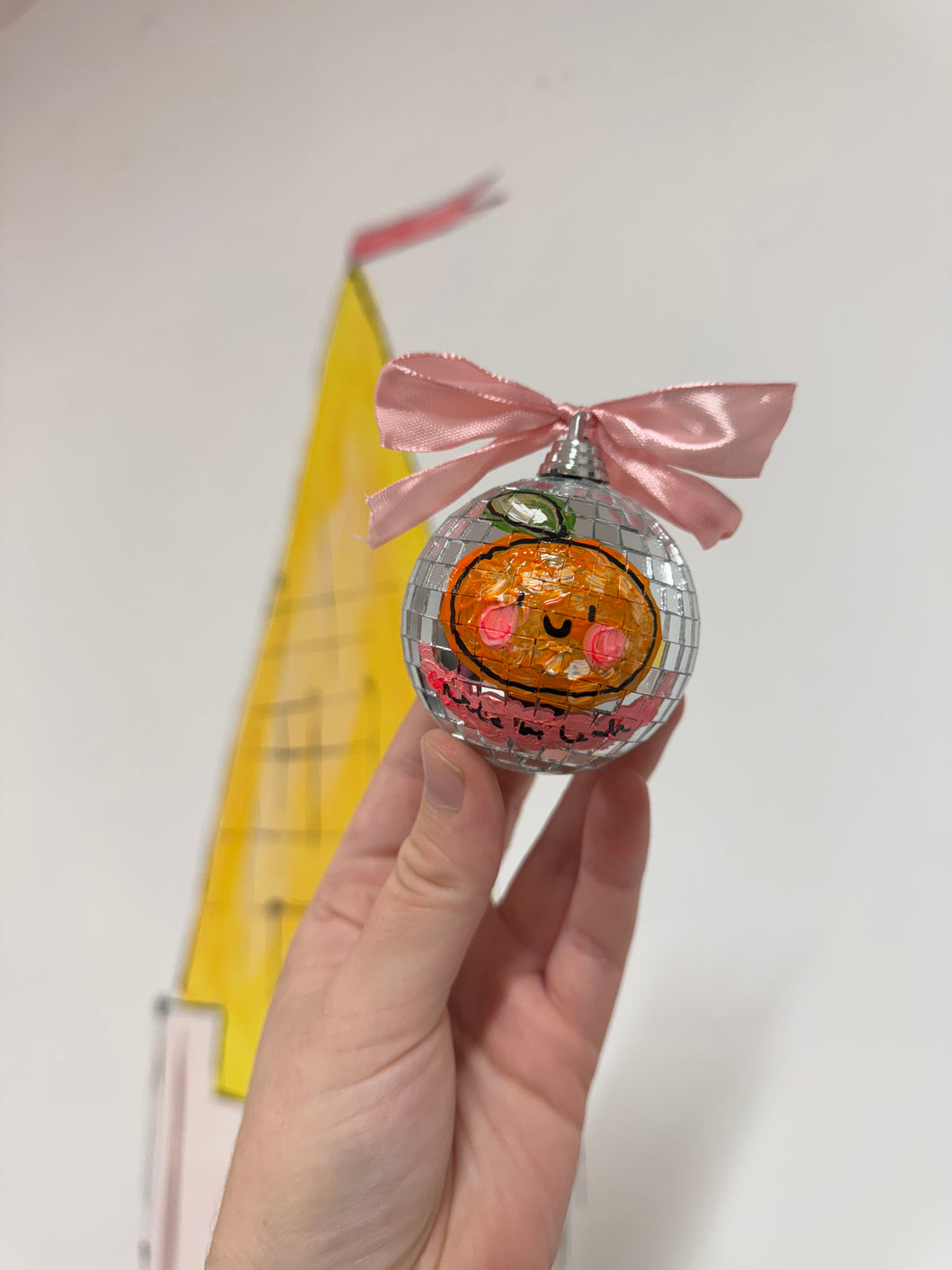 Disco Ball Hanging Bauble ‘Clementine’