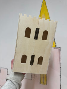 The BESPOKE Hand Painted Wooden Castle Dolls House ‘The Classic Castle’