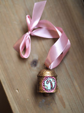Load image into Gallery viewer, Hand Painted Brass Bell 4 ‘Candy Cane Lane’
