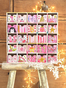 The PRE ORDER Hand Painted Christmas Wooden Advent Calendar