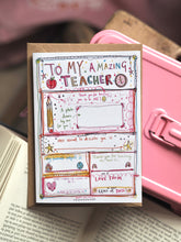 Load image into Gallery viewer, Write Your Own Teacher Card

