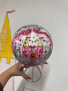 The Made by Leah Disco Tree Topper XL ‘Pink Christmas Castle’