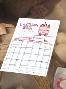 2026 A4 Quotes & Made by Leah Doodles Calendar