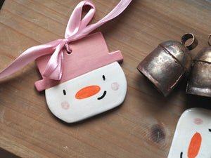 The Handmade Ceramic Hanging Snowman