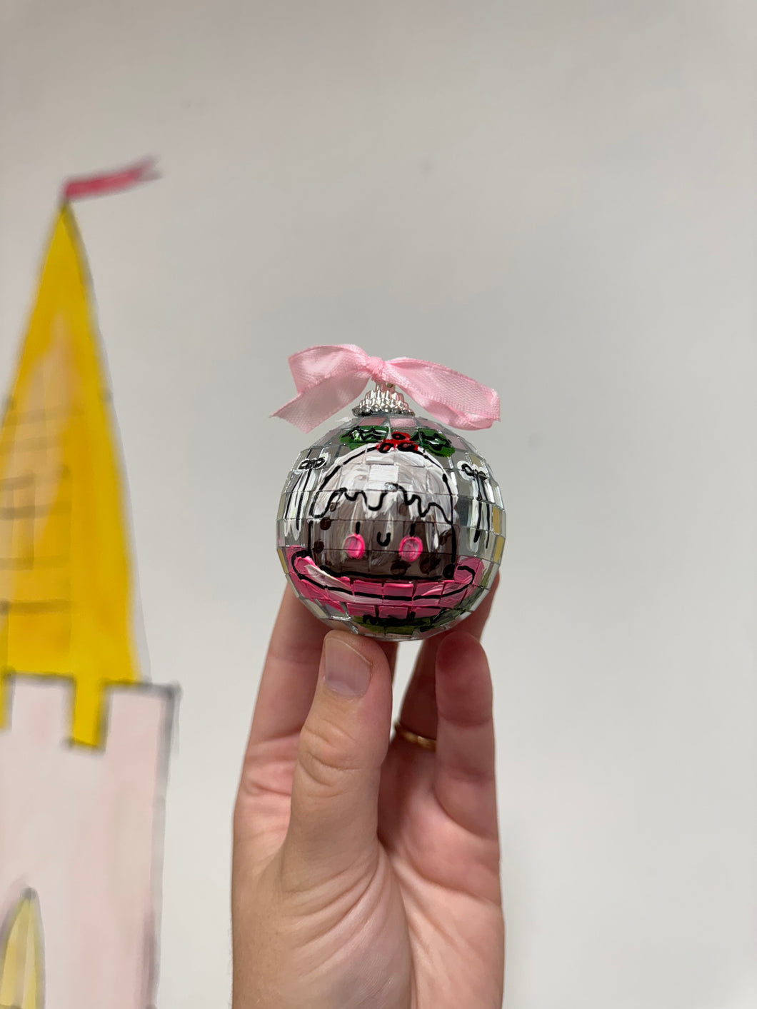 Disco Ball Hanging Bauble 21 ‘Christmas pudding’