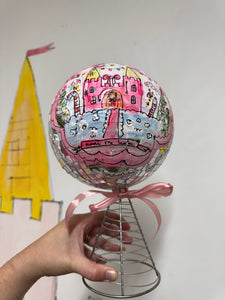 The Made by Leah Disco Tree Topper XL ‘Pink Christmas Castle’